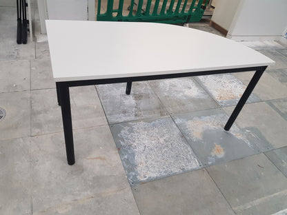 white senator folding foldable office table desk extension 