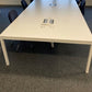 Used Desking Bench System  Four Person Pod White 280cm x 167cm