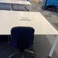 Used Desking Bench System  Four Person Pod White 280cm x 167cm