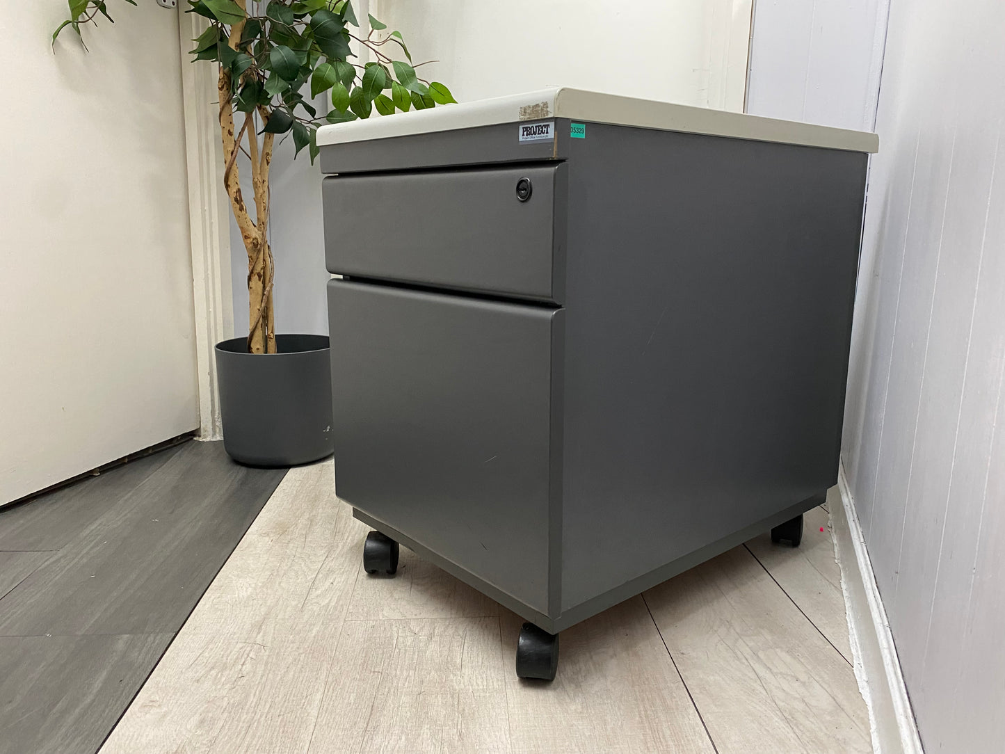 2 drawer mobile drawers in dark grey D57CM W42CM