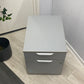 Grey 2-drawer small office cabinet, under desk unit D (57CM H 50CM W 41CM)
