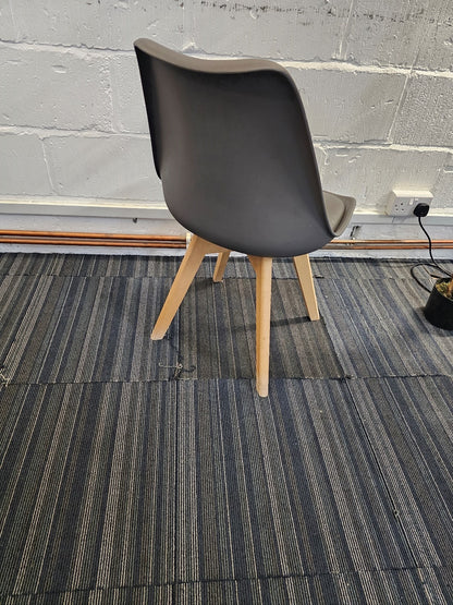Moulded Coloured Dining Chair by Mmilo Eiffel Style with Plastic Padded Seat