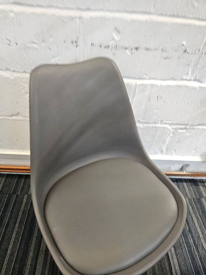 Moulded Coloured Dining Chair by Mmilo Eiffel Style with Plastic Padded Seat