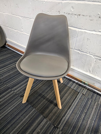 Moulded Coloured Dining Chair by Mmilo Eiffel Style with Plastic Padded Seat