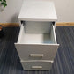 2 drawer open drawer filing cabinet in grey