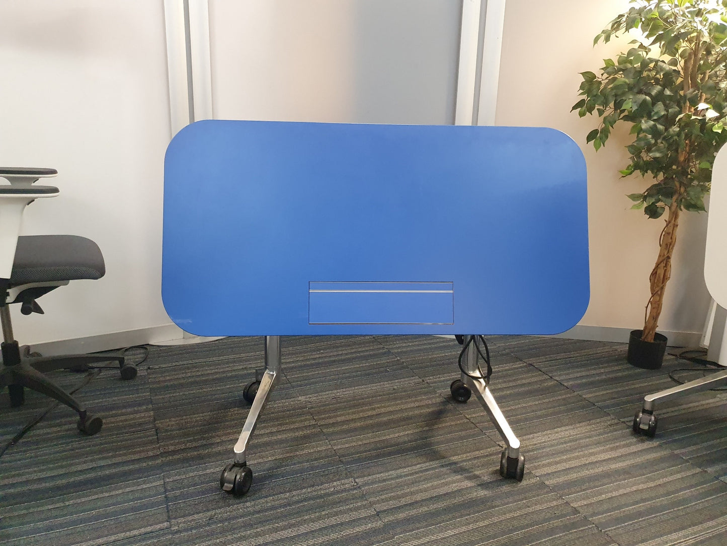 Blue Folding Desk (W= 120cm H= 73cm D= 60cm)