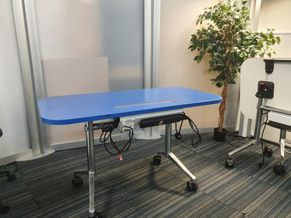 Blue Folding Desk (W= 120cm H= 73cm D= 60cm)