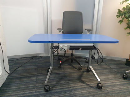 Blue Folding Desk (W= 120cm H= 73cm D= 60cm)