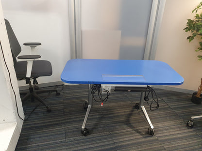 Blue Folding Desk (W= 120cm H= 73cm D= 60cm)