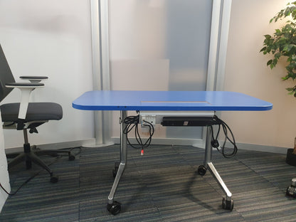 Blue Folding Desk (W= 120cm H= 73cm D= 60cm)