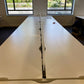 Pre-Owned White Office Pod Desk - 8 Seater- 140cm x 80cm per tabletop