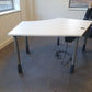 White Office Arc Corner Table