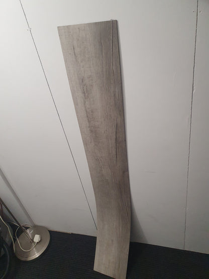 Heavy duty high quality vinyl flooring tile in a neutral mushroom colour 151.6cm x 22.8cm