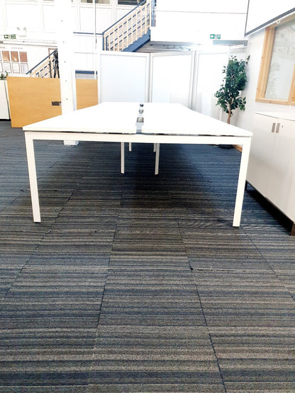 Herman Miller 8 seater office table in white (160cm x 80cm)