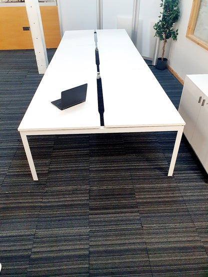 Herman Miller 8 seater office table in white (160cm x 80cm)