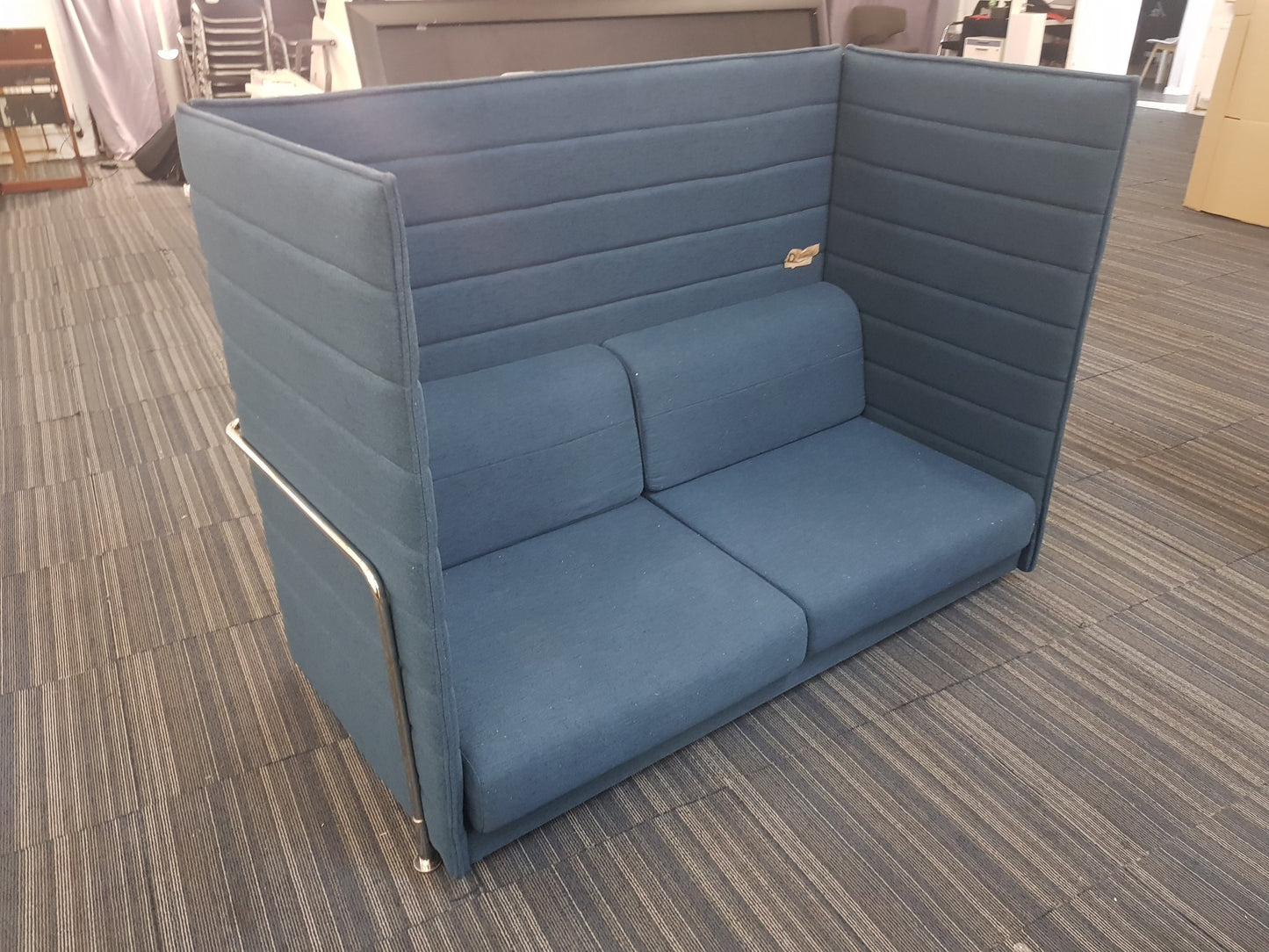 Office blue teal reception breakout acoustic sofa