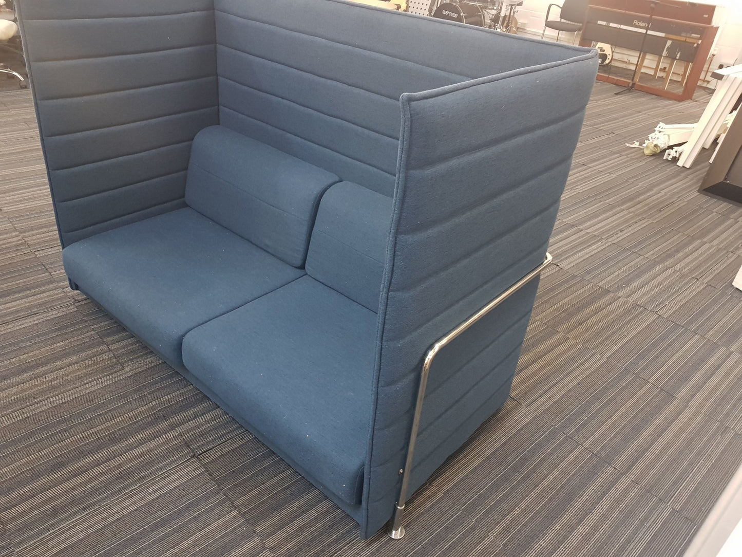 Office blue teal reception breakout acoustic sofa