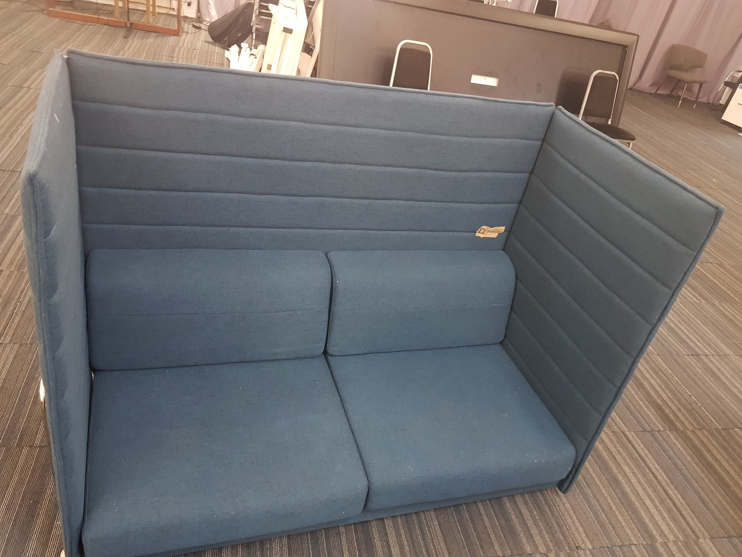 Office blue teal reception breakout acoustic sofa