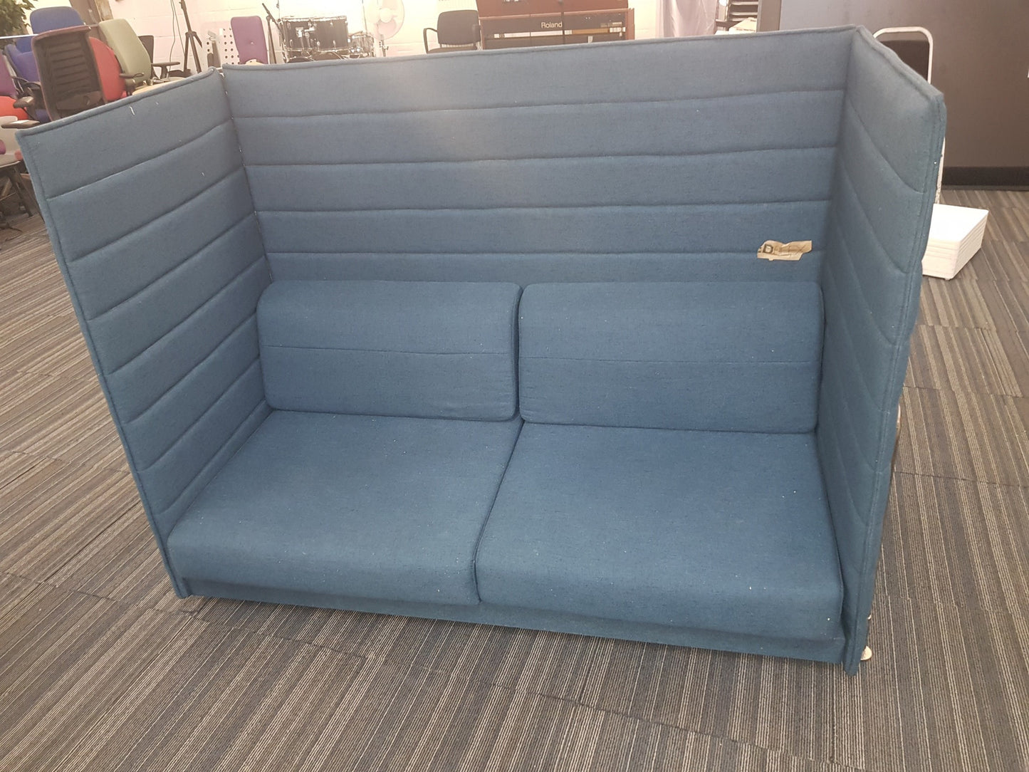 Office blue teal reception breakout acoustic sofa