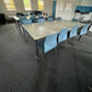 White canteen and training room table 207cm x 95cm