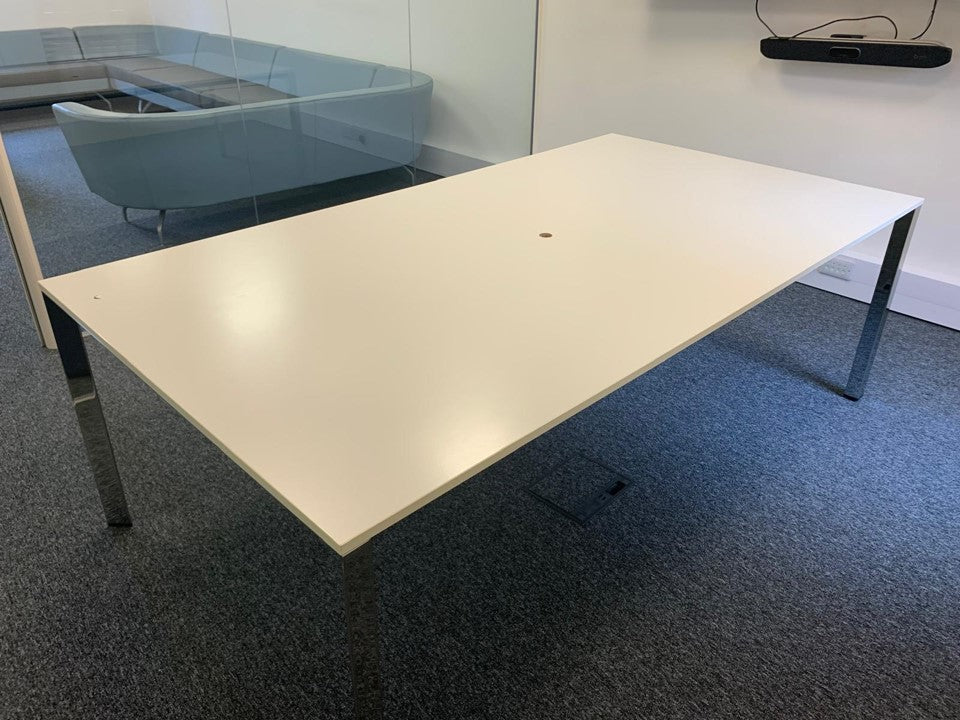 Second hand White Boardroom Table (W= 320cm x D= 120cm x H=73cm)