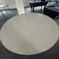 Tabletop of white circle bar tables