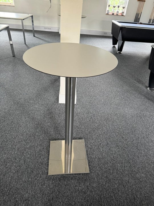 White round bar table in common room