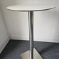 Round Tall White Canteen Room Bar Table