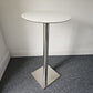 Round Tall White Canteen Room Bar Table