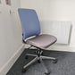 Swivel desk chair in blue and grey