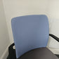 Back of blue fabric meeting chair