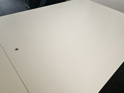 White boardroom table, seats 10 - 12 persons, 320cm x 120cm