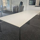 White boardroom table, seats 10 - 12 persons, 320cm x 120cm