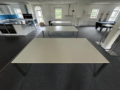 White canteen and training room table 207cm x 95cm