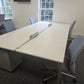 Used 4 Seater Office Bench Desk 160cm x 320cm - White desks - Corporate Officespace