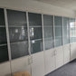 Multiple cupboards media wall cubicle separation