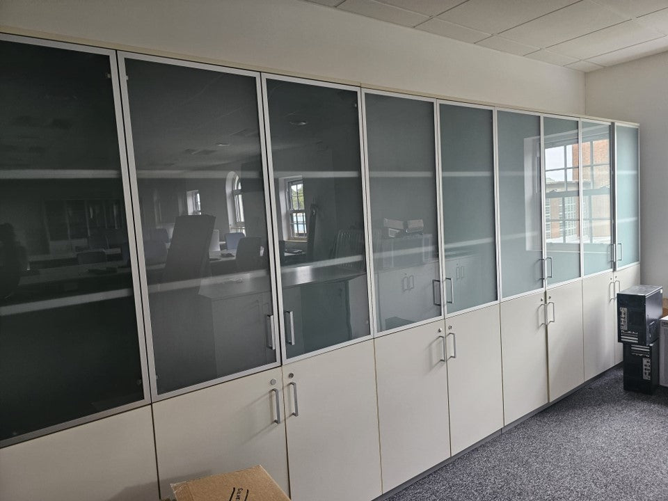 Multiple cupboards media wall cubicle separation