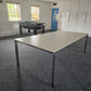 White canteen and training room table 207cm x 95cm