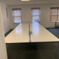 6 pod benching desk system in white