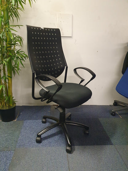 Black high back executive swivel desk chair