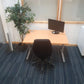 Wood fiinish desk modesty panel metal legs