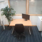 Wood fiinish desk modesty panel metal legs