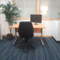 Wood fiinish desk modesty panel metal legs