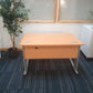 Wood fiinish desk modesty panel metal legs