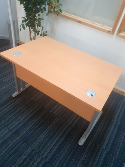 Wood fiinish desk modesty panel metal legs
