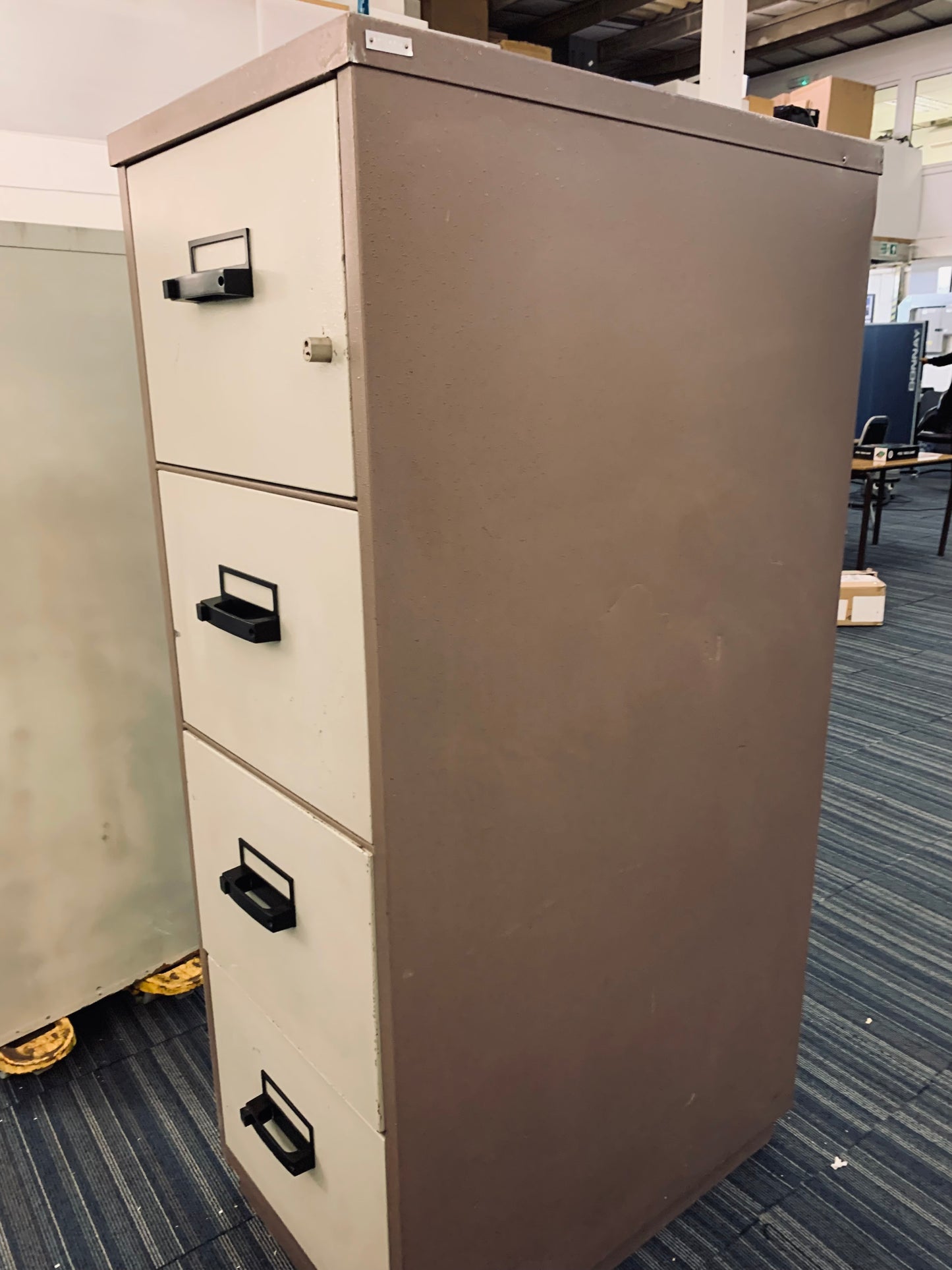 Used 4 Drawer Industrial Heavy Duty Safe in Brown