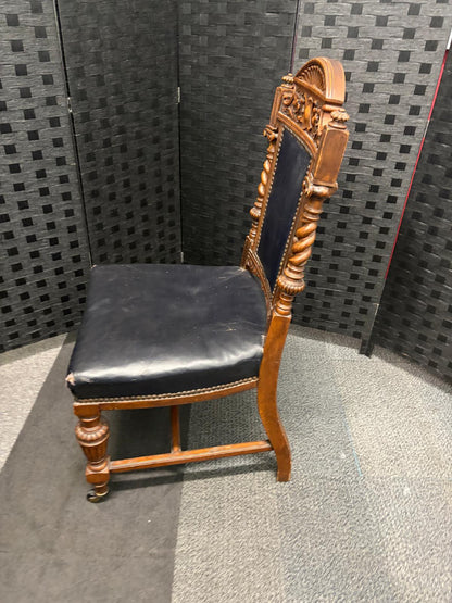 Second Hand Late Victorian Goodall, Lamb & Heighway Dining Chair In The Gothic Revival Style