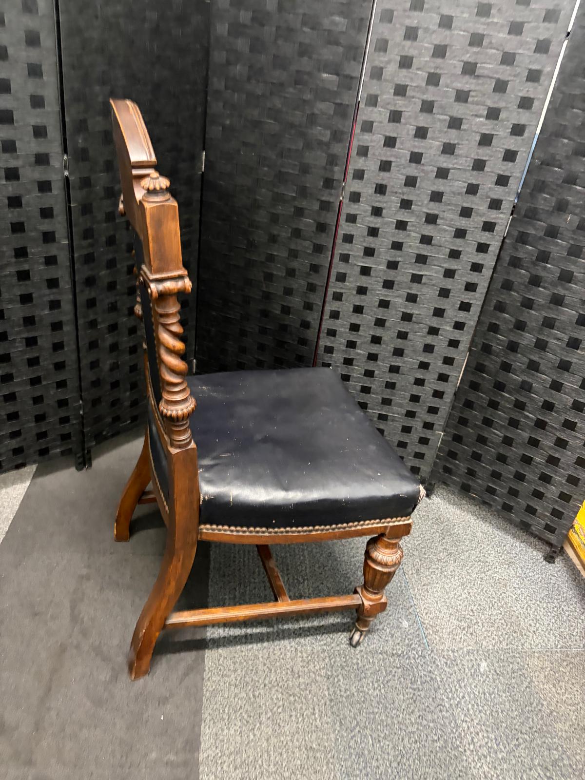Second Hand Late Victorian Goodall, Lamb & Heighway Dining Chair In The Gothic Revival Style