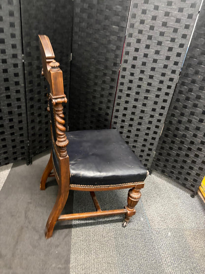 Second Hand Late Victorian Goodall, Lamb & Heighway Dining Chair In The Gothic Revival Style