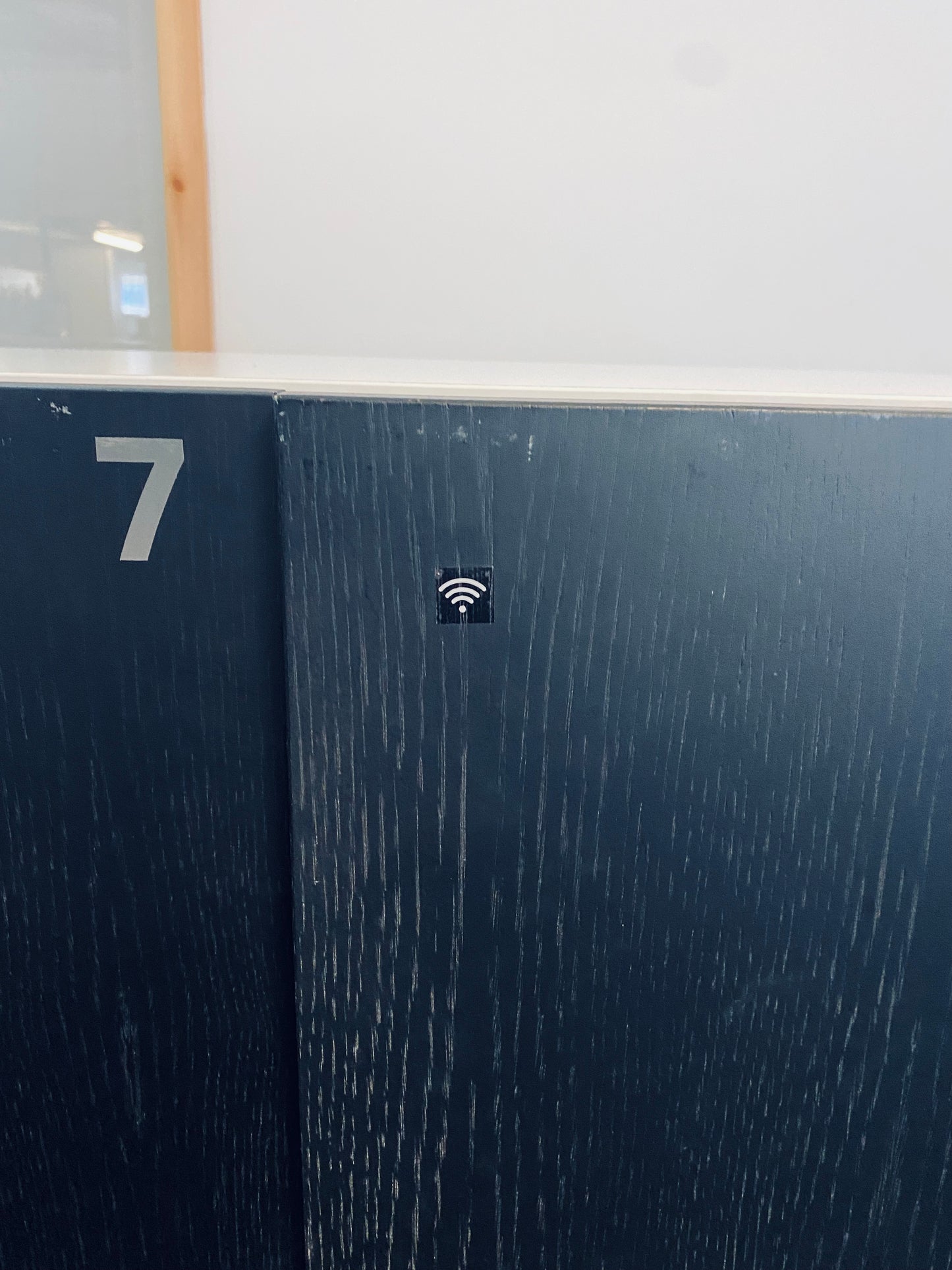Wifi sign on black locker